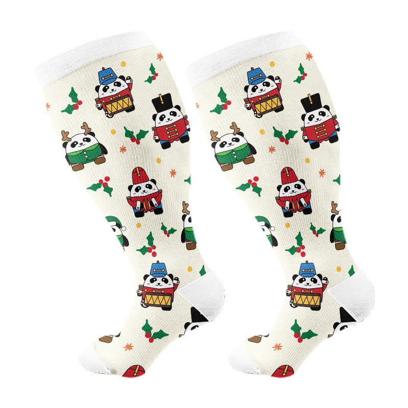 Chaussettes de compression Panda Angel grande taille (3 paires) - Blanc (1 paire) - 4XL - image 8