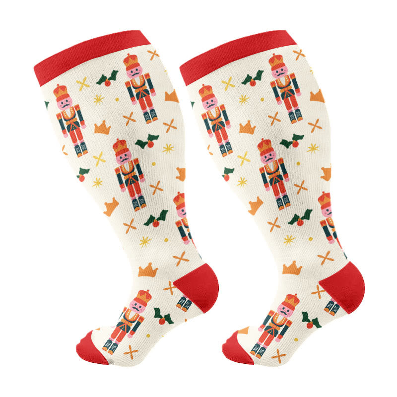 Chaussettes de compression Panda Angel grande taille (3 paires) - Rouge (1 paire) - 4XL - image 7