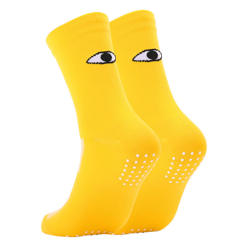 Chaussettes de compression à imprimé yeux (6 paires) - Jaune - EU40-45 (US7-11) - image 5