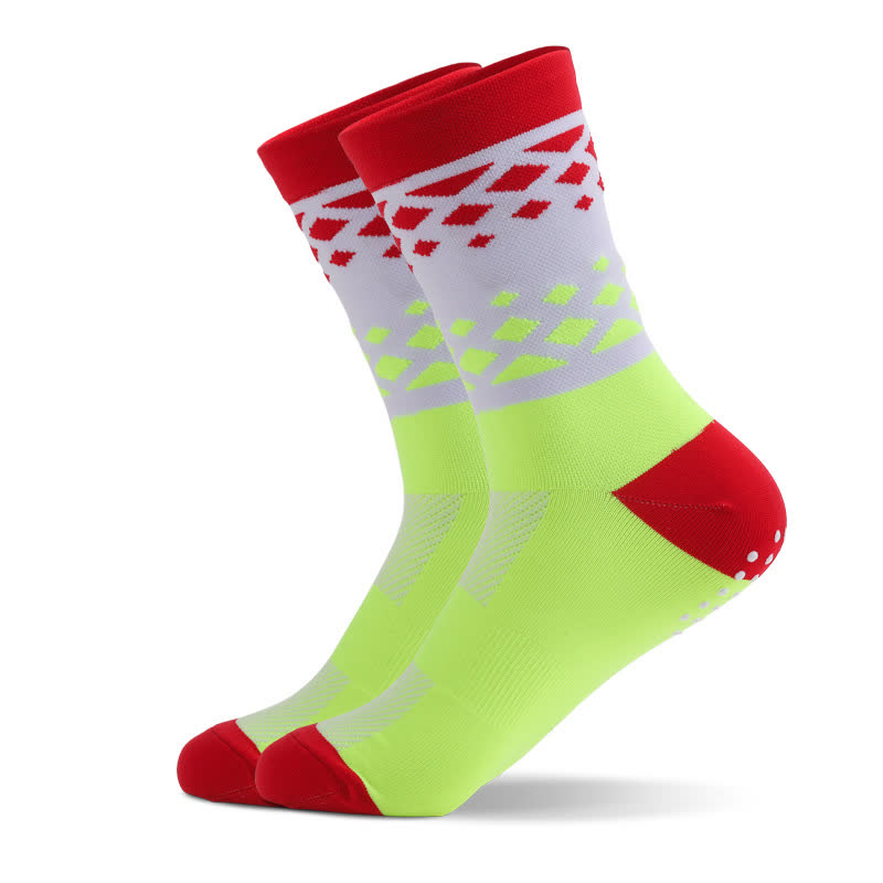 Chaussettes de compression à blocs de couleurs graphiques (6 paires) - Vert - EU40-45 (US7-11) - image 10