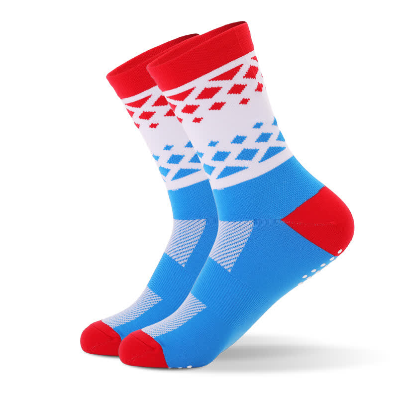 Chaussettes de compression à blocs de couleurs graphiques (6 paires) - Bleu - EU40-45 (US7-11) - image 9