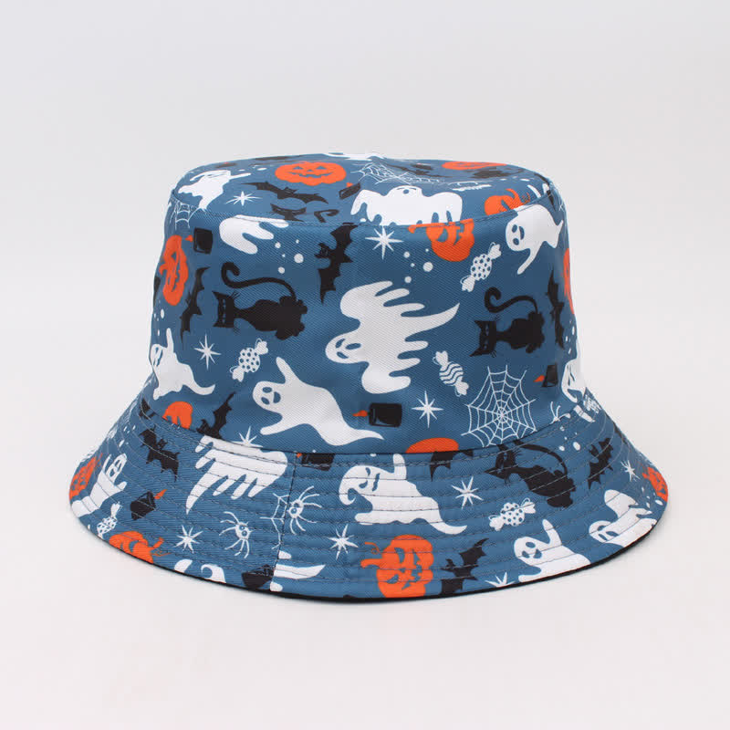 Chapeau bob grande taille à imprimé effrayant pour Halloween - H - Taille unique - image 10