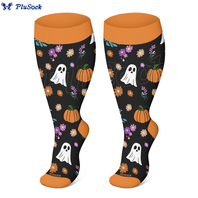 Chaussettes de compression grande taille motif animaux mignons d'Halloween (3 paires) - image 5