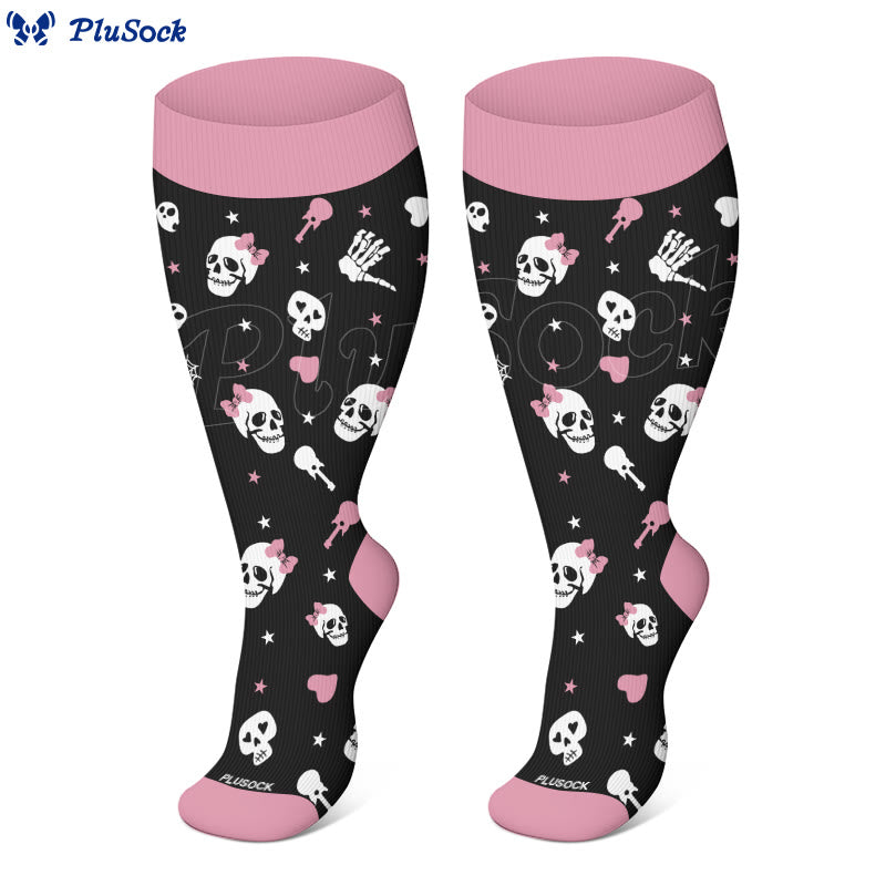 Chaussettes de compression grande taille motif animaux mignons d'Halloween (3 paires) - image 3
