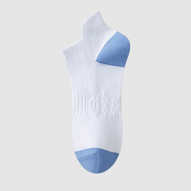Chaussettes de compression respirantes en coton et maille anti-transpiration (5 paires) - Blanc - EU40-44 (US7-10) - image 3