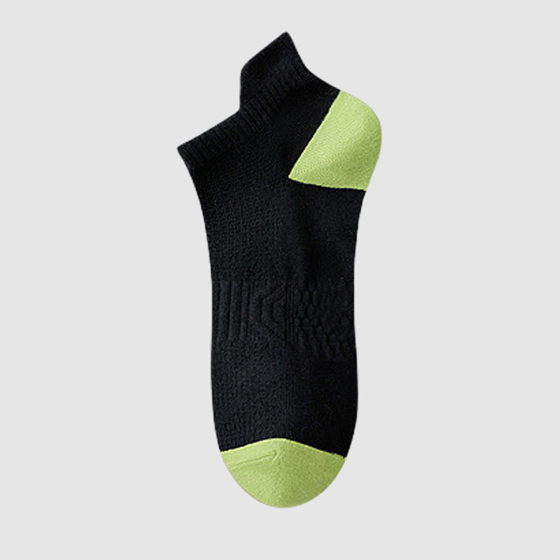 Chaussettes de compression respirantes en coton et maille anti-transpiration (5 paires) - Noir - EU40-44 (US7-10) - image 4