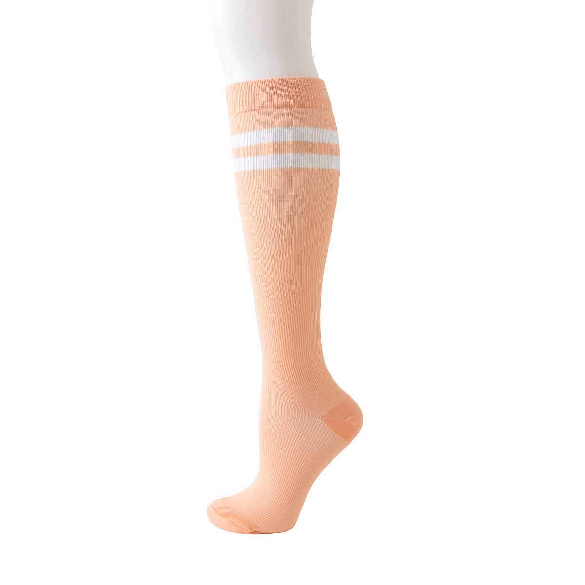 Chaussettes de compression hautes rayées (6 paires) - Orange - L/XL - image 6