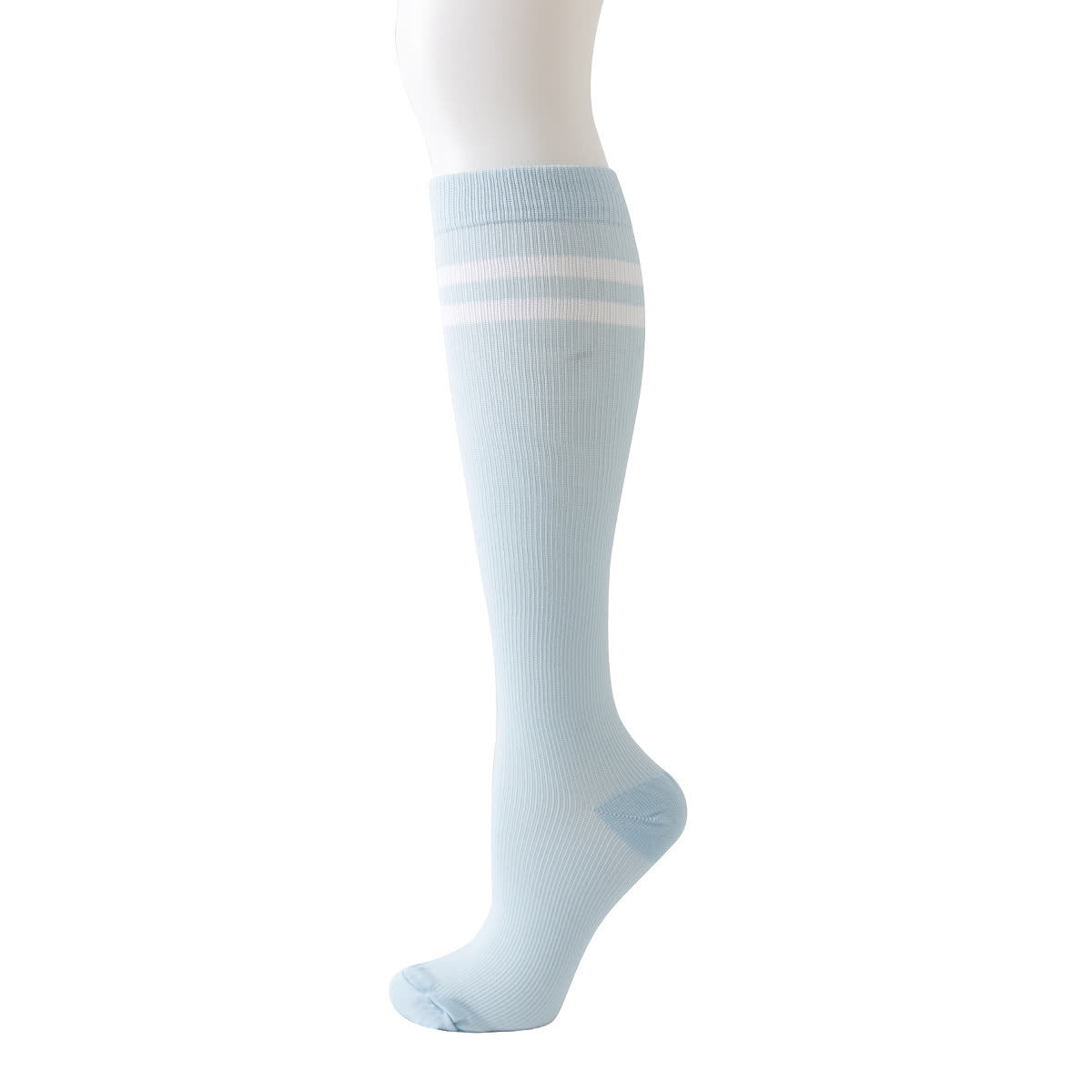 Chaussettes de compression hautes rayées (6 paires) - Bleu - L/XL - image 5