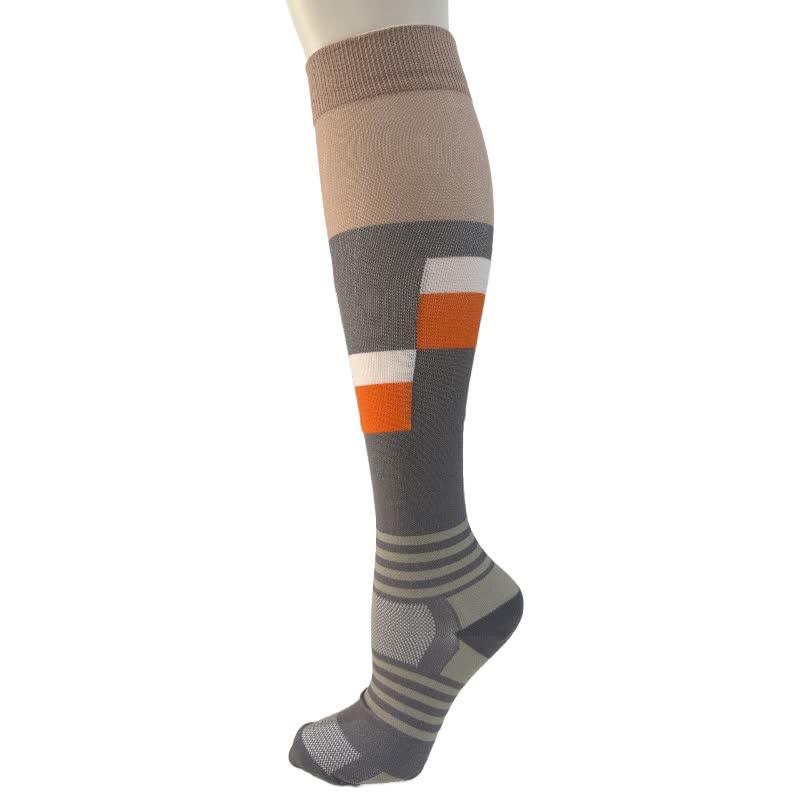 Chaussettes de compression hautes à rayures et cœurs libellules (6 paires) - B - S/M - image 2