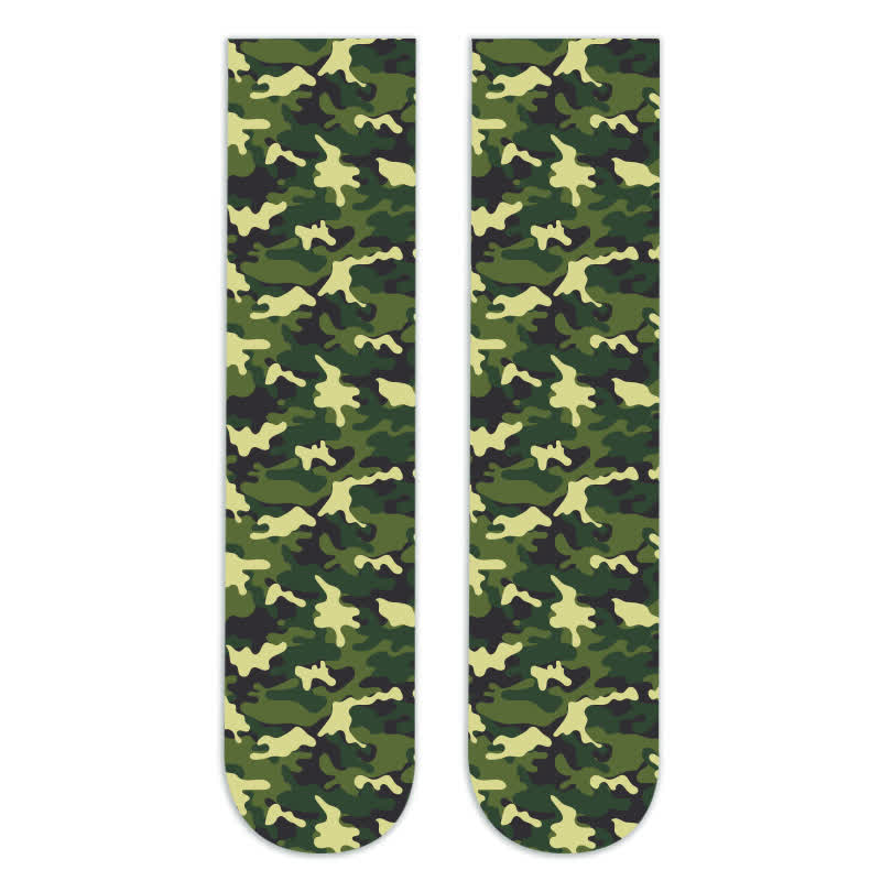 Chaussettes hautes à imprimé camouflage léopard sauvage (5 paires) - je - EU36-42 (US3-8.5) - image 18