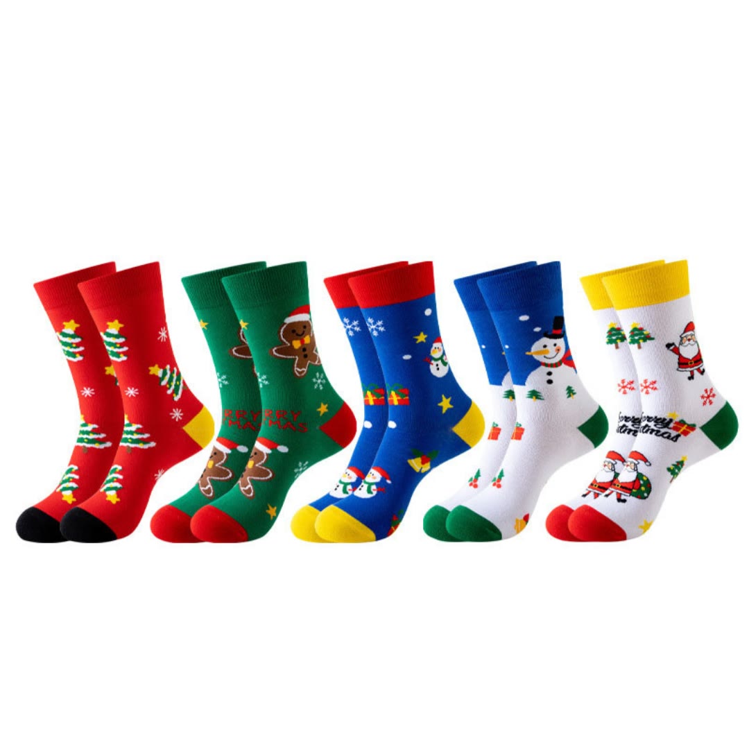 Chaussettes à motif de Noël (3 paires) - Multicolore B - EU37-44 (US4-10) - image 16
