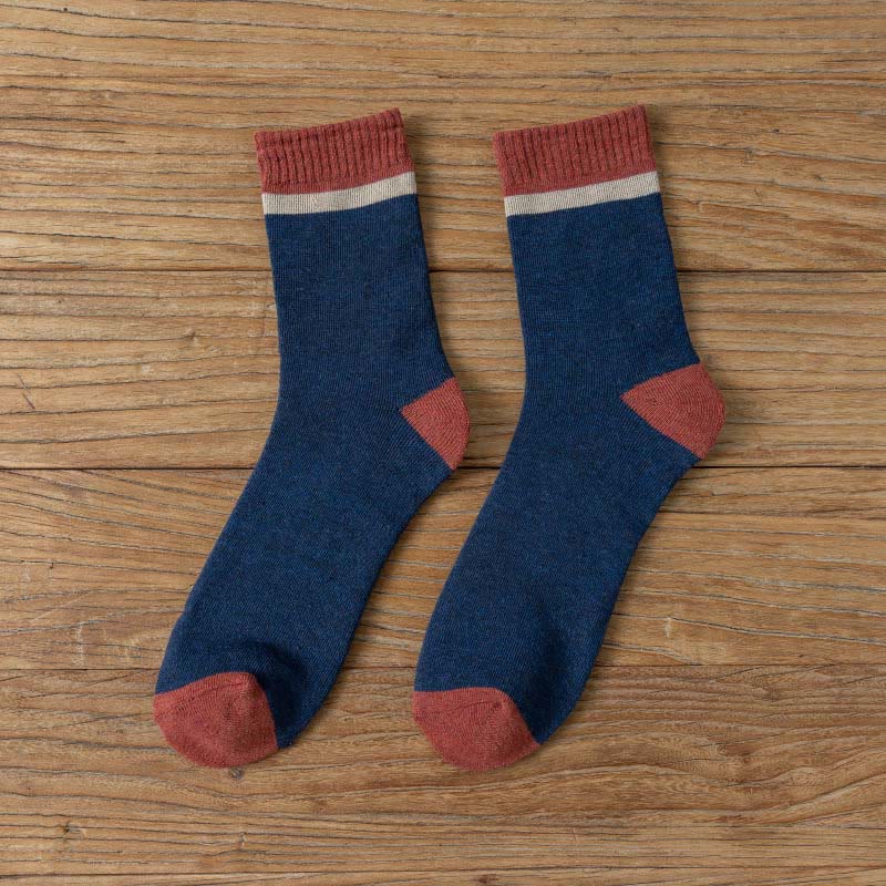 Chaussettes classiques tendance grande taille (7 paires) - Bleu marine - EU39-43(US6-9) - image 14
