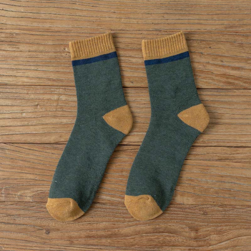 Chaussettes classiques tendance grande taille (7 paires) - Vert foncé - EU39-43(US6-9) - image 15