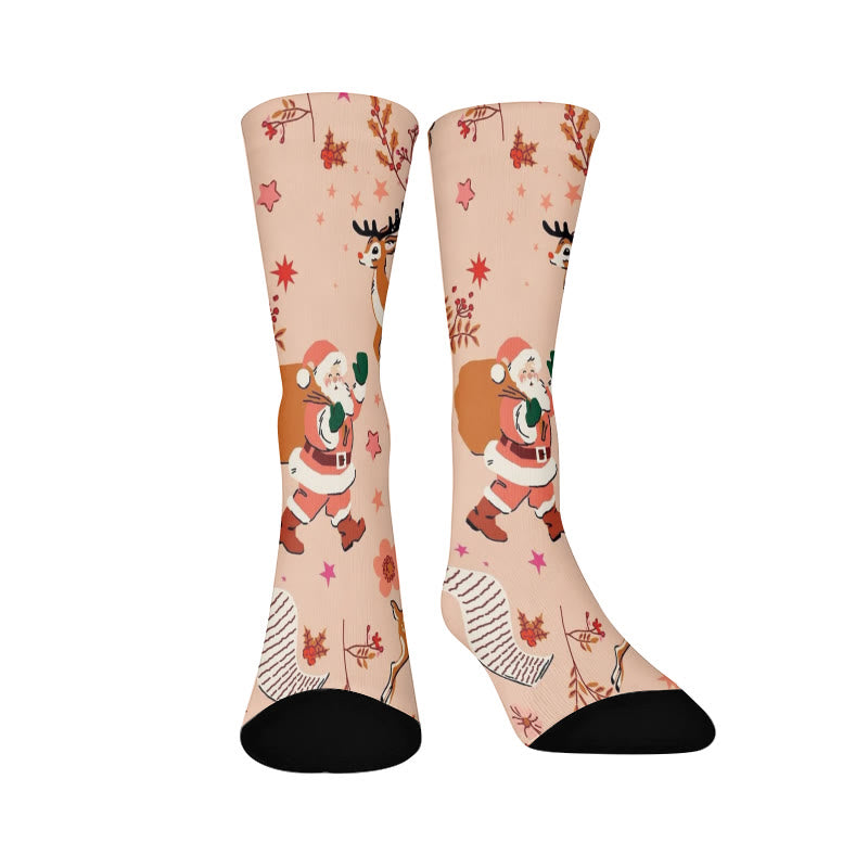 Chaussettes Père Noël roses grande taille - Rose - EU37-44 (US4-10) - image 3