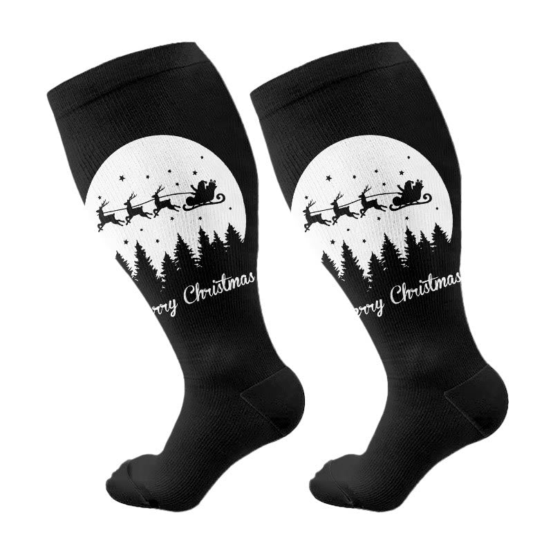 Chaussettes de compression Holiday Spirit grande taille (3 paires) - Noir (1 paire) - 4XL - image 6