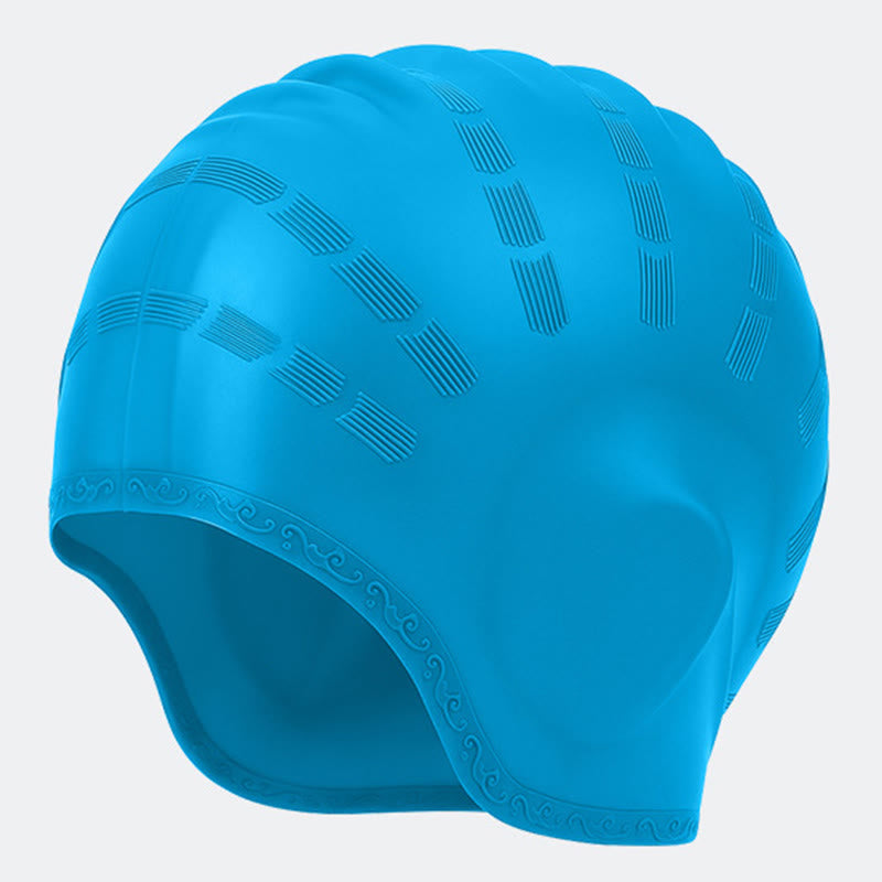 Bonnet de bain tridimensionnel élargi - Bleu - One Size - image 16