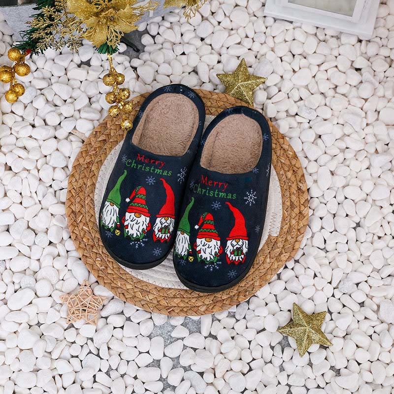 Chaussons Joyeux Noël grande taille - Bleu marine - EU44-45(US10-11) - image 3