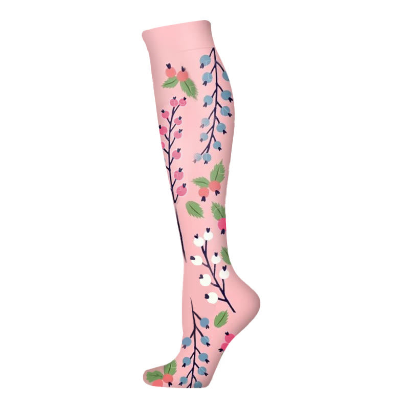 Chaussettes de compression Blooming Flowers (6 paires) - Rose-A - S/M - image 6