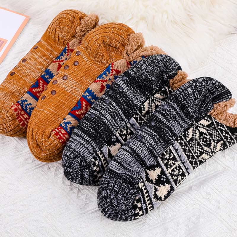 Chaussettes-chaussons grande taille à motif losanges - image 8