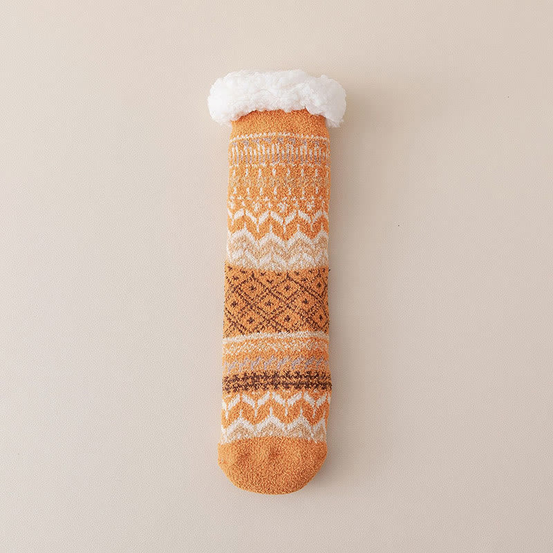 Chaussettes-chaussons ethniques grandes tailles - Orange - EU36-41(US3-7.5) - image 14