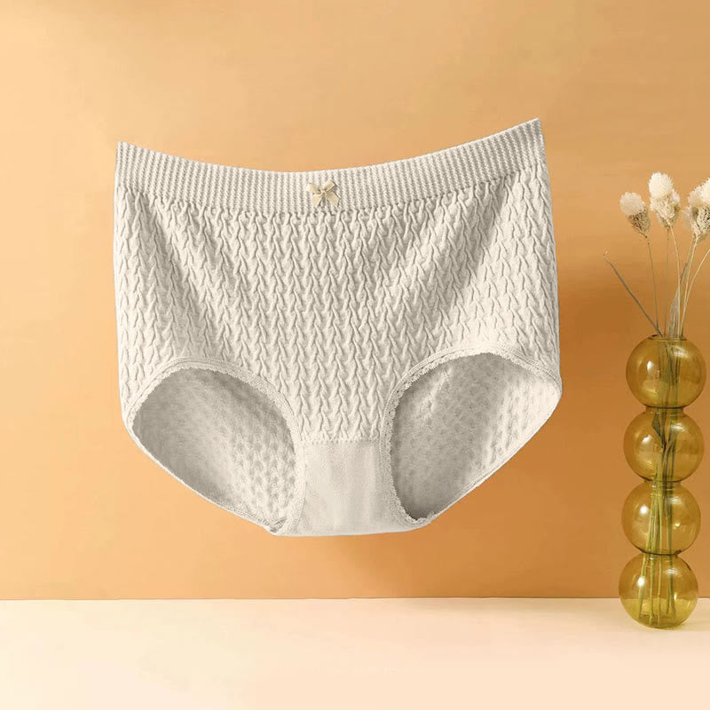 Culotte taille haute avec nœud papillon grande taille (5 paires) - Peau - 4XL - image 16