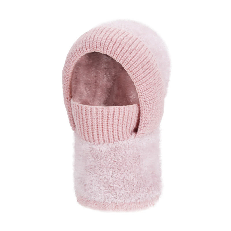 Écharpe chaude d'hiver à capuche - Rose - One Size - image 13