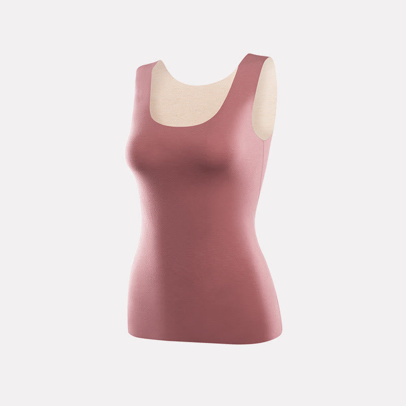 Gilet de base extensible sans coutures à col en U - Fuchsia - 3XL - image 13