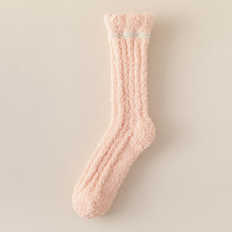 Chaussettes de nuit douces et agréables au toucher (4 paires) - Rose - EU36-40(US3-7) - image 17
