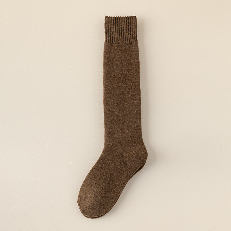 Chaussettes hautes chaudes en cachemire - Café - EU39-44(US6-10) - image 20