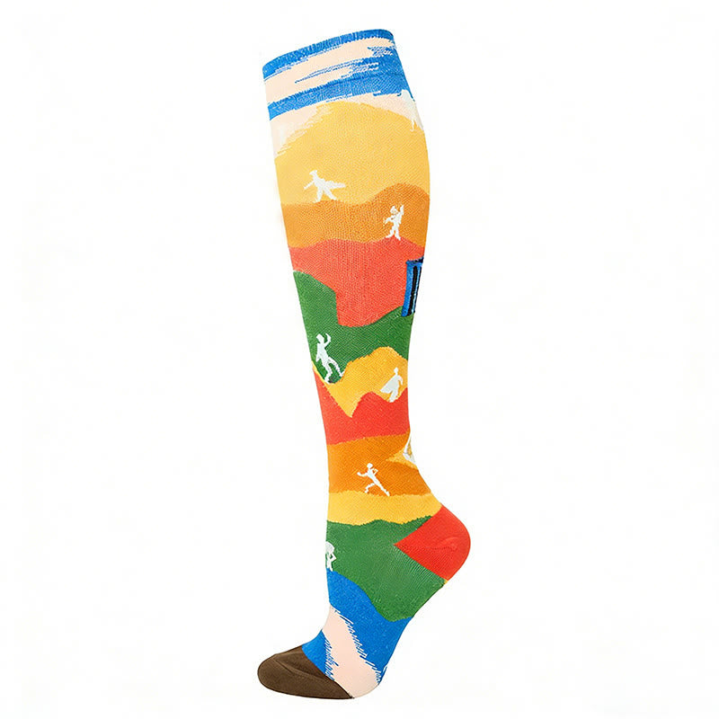 Chaussettes de compression graffiti (4 paires) - Jaune - EU40-44 (US7-10) - image 5