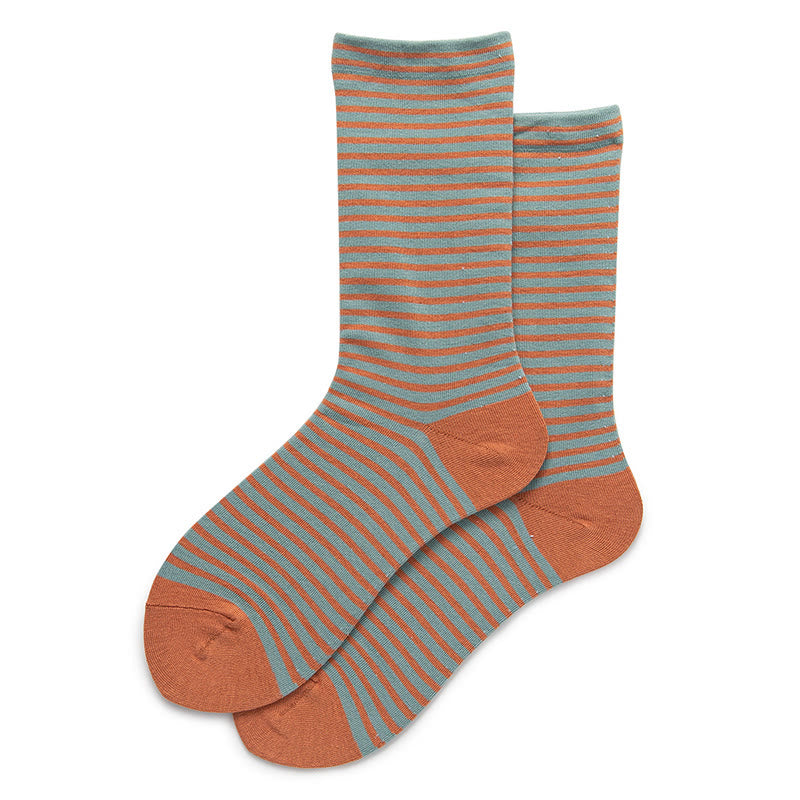 Chaussettes de nuit à rayures colorées (5 paires) - Gris - EU36-40(US3-7) - image 14