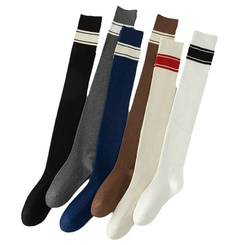 Chaussettes hautes classiques à double rayure (2 paires) - image 15