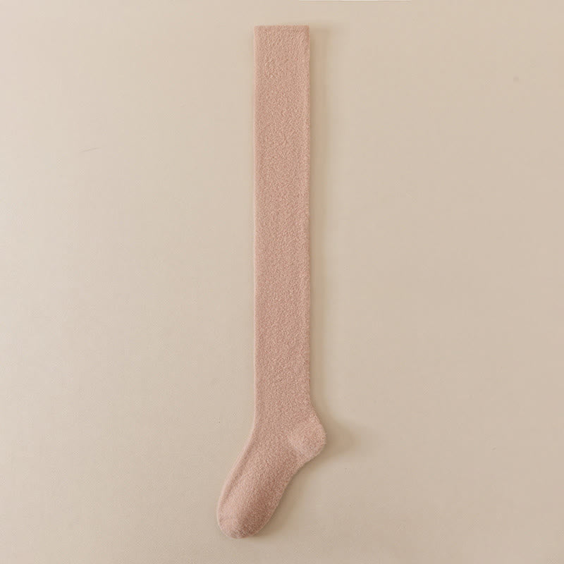 Chaussettes hautes unies grandes tailles (2 paires) - Kaki - EU36-42(US3-8.5) - image 13