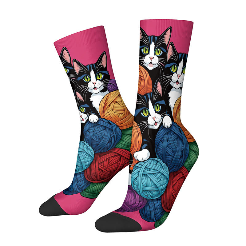 Chaussettes courtes 3D Chats (3 paires) - F - EU36-42(US3-8.5) - image 8