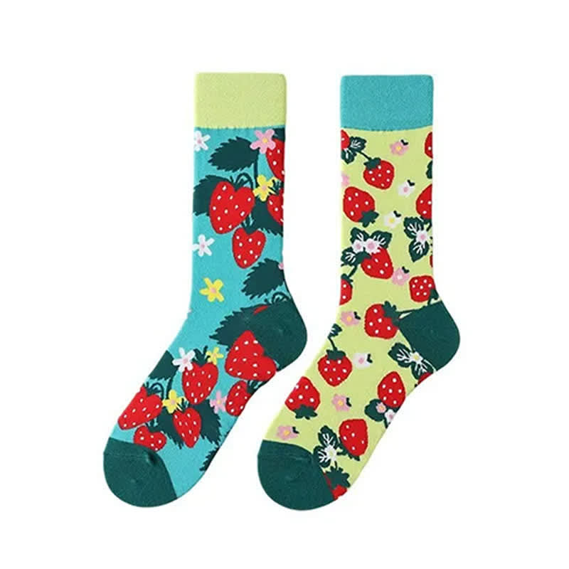 Chaussettes dépareillées à fraises - image 1