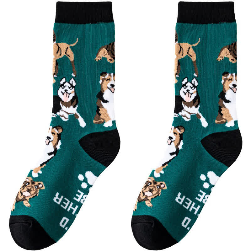 Chaussettes courtes mignonnes avec des animaux de dessin animé (3 paires) - image 3
