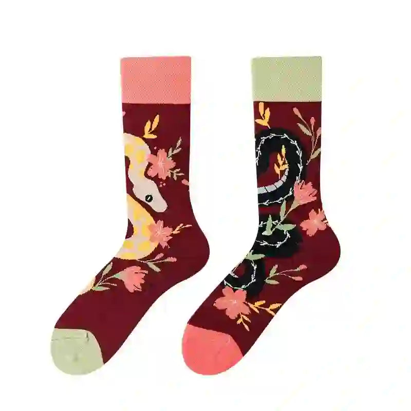 Chaussettes courtes à motif serpent - image 1