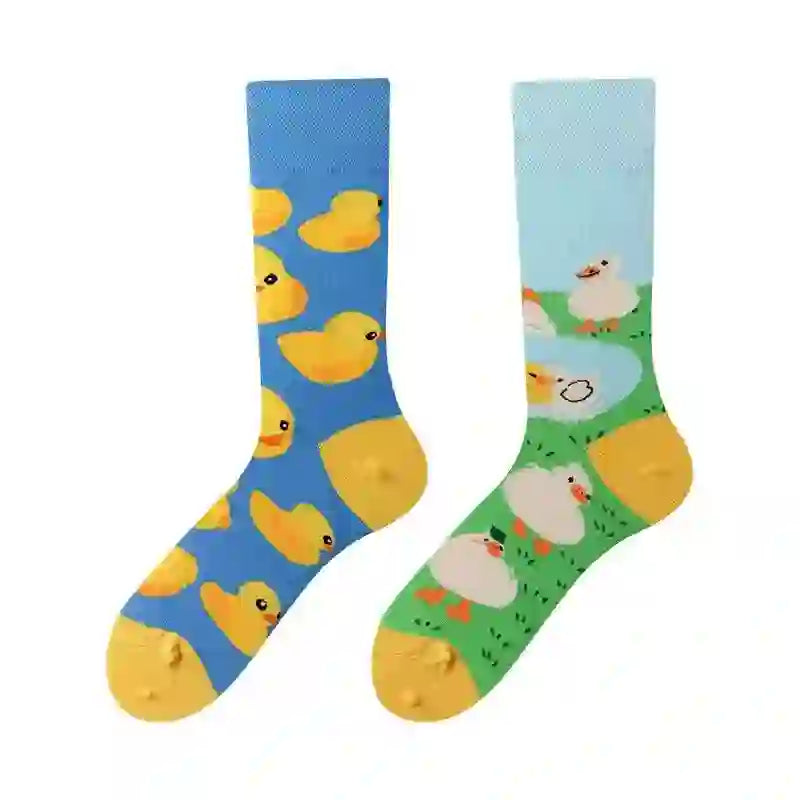 Chaussettes courtes mignonnes à motif d'oie et de canard - image 1