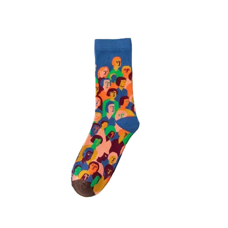 Chaussettes courtes à motifs de peinture ludiques (3 paires) - image 7