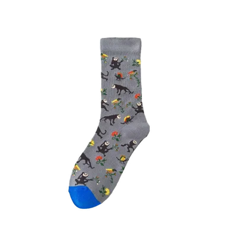 Chaussettes à motif dessiné à la main (4 paires) - image 9