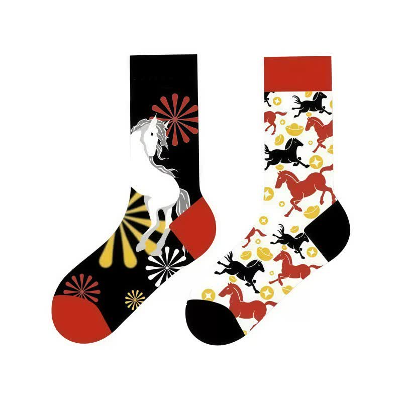 Chaussettes à motif cheval - image 1