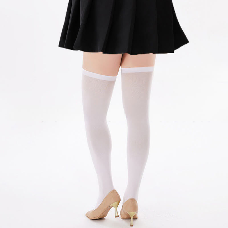 Chaussettes hautes gainantes de couleur unie (2 paires) - image 9