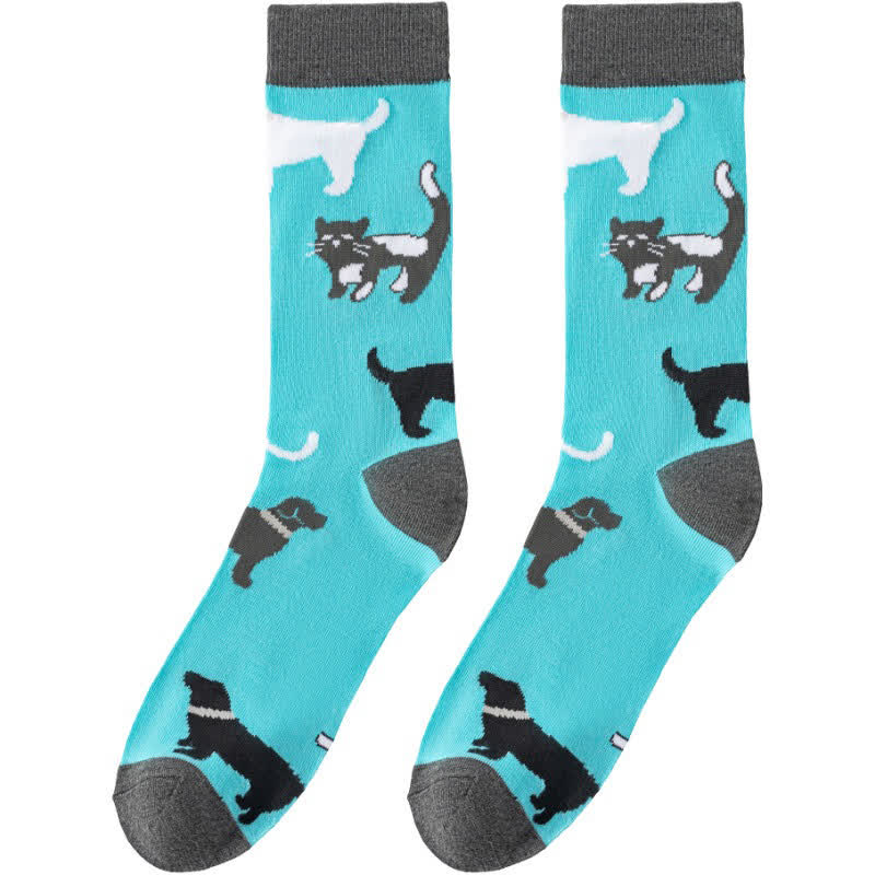 Chaussettes courtes à motif chat mignon (4 paires) - image 8