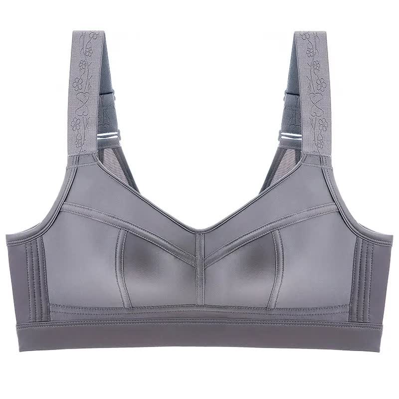 Soutien-gorge sans armatures à bretelles larges - Gris - 52 - E - image 5