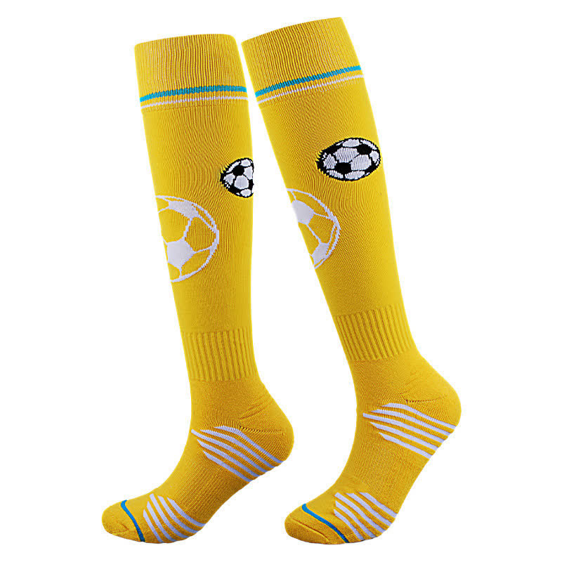 Chaussettes de football montantes rembourrées pour l'entraînement (2 paires) - Jaune - L - image 5