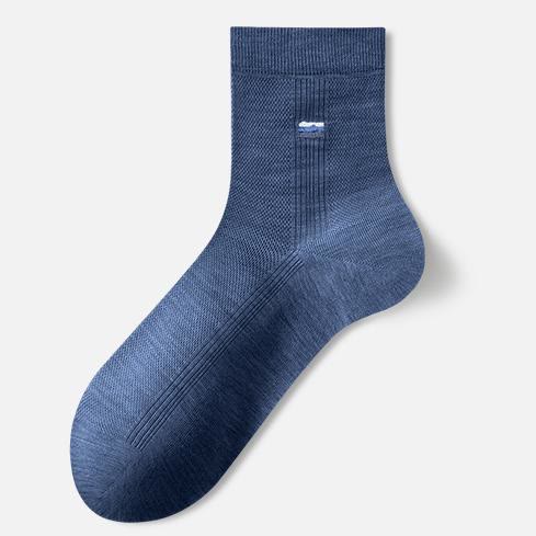 Chaussettes courtes respirantes en soie (3 paires) - Bleu royal - UE39‑43(US6‑9) - image 10