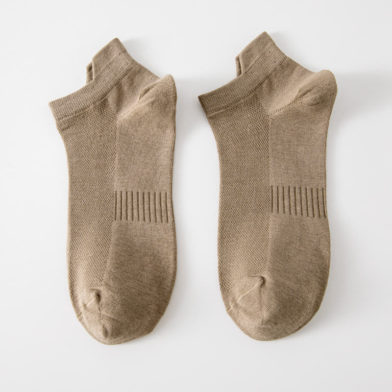 Chaussettes invisibles respirantes (5 paires) - Café - EU39-44(US6-10) - image 8