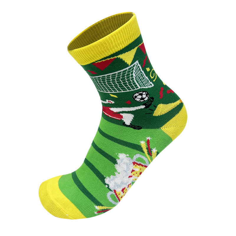Chaussettes de football Colorblock (5 paires) - Jaune - UE39-46 (US6-12) - image 6