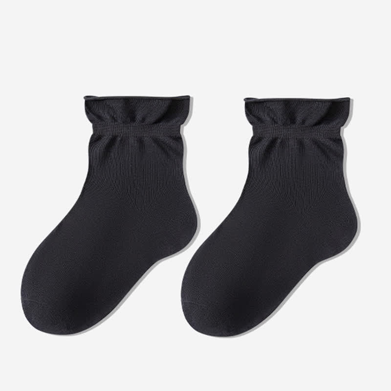 Chaussettes de nuit unies décontractées (3 paires) - Gris foncé - UE35-39 (US2-6) - image 9