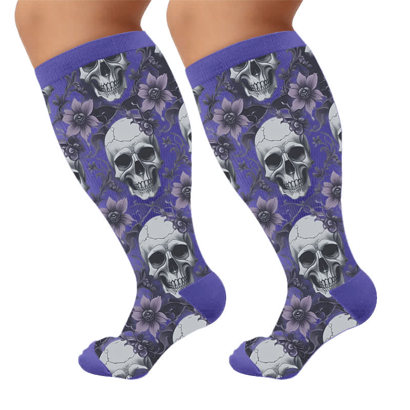 Chaussettes de compression Skull Vine grandes tailles - image 10